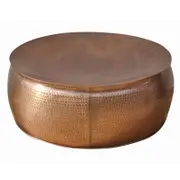 Bronze Look Drum Coffee Table