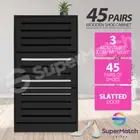 Shoe Cabinet Shoes Storage Rack 3 Doors 45 Pairs Organiser Shelf Cupboard Black