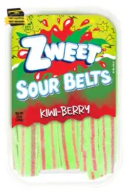 Sour Kiwi Berry Belts 10 Ounce – Sour Kosher Candy, Halal Candy – Resealable Pac