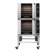 Turbofan E31D4/2C - Full Size Tray Digital Electric Convection Ovens Double Stacked With Castor Base Stand