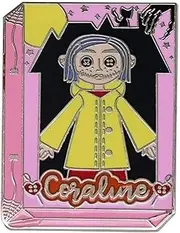 [Pinstant] Coraline Other Mother Doll Button Eyes Cartoon Movie Tim Burton 1.3" Enamel Pin Badge, 1.3 Inches, Enamel, enamel