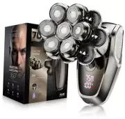 7D Head Shavers for Bald Men, Detachable Head Shaver LED Display Dry Wet Bald