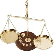 IBA Indianbeautifulart Apothecary Scale Vintage Collectible Brass Weight Scale Home Décor Antique Weight Balancing Scale Taraju-YT