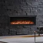 New 1500W 45" Built-in Wall Recessed Electric Fireplace Flame Effect Fire Heater