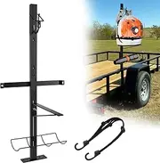CAROD Backpack Blower Rack for Trailer, Steel Leaf Backpack Blower Holder for Open and Enclosed Lawn Landscape Trailer Truck, Height Adjustable Holding Base Fit 16"-25" Blowers