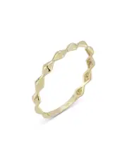 Moon & Meadow 14K Yellow Gold Geometric Narrow Band
