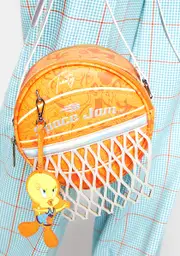 [Danielle Nicole] Space Jam Tweety Basketball Crossbody Bag