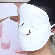 MyHome - Reusable Face Towel Mask 3 Holes - Ear Loop - White - One Size
