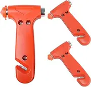 2-Pack Car Safety Hammer Seatbelt Cutter, Car Window Glass Hammer Breaker and Auto Safety Seatbelt Cutter 2-in-1 Rescue Disaster Escape Tool, Striking Red Escape Tool for Car Accidents