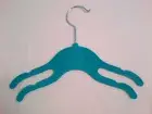 Velvet Blue Child Kids Baby Coat Hanger Clothes Double Hooks Brand New 20 pack
