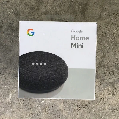 Sealed Google Home Mini Smart Assistant, Charcoal, GA00216-US (1st Gen)