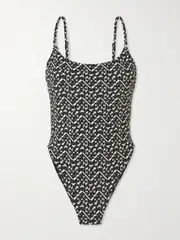 [Tory Burch] Tory Burch - Printed Underwired Swimsuit - Gray - x small x small Gray