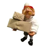 Zim's Elves Themselves Ronald the Elf Carrying Boxes Christmas Figurine 11 inch
