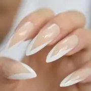 LONG STILETTO *WHITE CHEVRON MANICURE* Full Cover Transp 24 Nail Tips Glue Set!