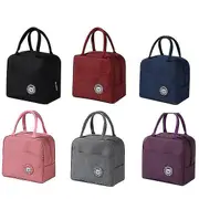 Cooler Bag Insulation Bag Waterproof Portable Zipper Warm Lunch Bag Bento Box Tote Bag Food Bag Black