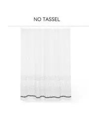 Coastal White Shower Curtain- 120x200cm- No Tassel