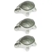3x Garden 11.2cm Porcelain Floating Turtle Outdoor Ornament Patio Decor Medium