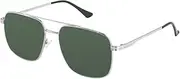 [HCHES] Large Polarized Sunglasses for Men Big Wide Heads Metal Glasses