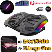 Laptop Cooler Pad Gaming Notebook Radiator PC Cooling Fan Adjustable Stand RGB