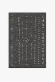 120' x 185' | Machine Washable Runner Rug | Kid & Pet Friendly | Indoor Rug | Astrid Soft Black Flatwoven Rug | Ruggable