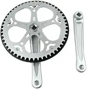 Exercise Bike Crank， Folding Bike Crankset 52T Square Hole 170mm CNC Crankset Bicycle Crank Set Sprocket