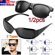 1/2PCS Anti-myopia Pinhole Glasses Eyesight Pin Hole Sunglasses Eyes Vision Care