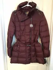 Sam Edelman Women's Baxton Lorissa Down Jacket Maroon Size Small