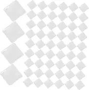 WRITWAA 100Pcs Clear Glass Nail Polish Display Beads Dual Sided Nail Color Cards for Salon Use for Showcasing Nail Art Designs Polish UV Colors