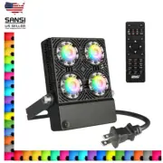 RGB LED Flood Light Color Changing With Remote Control Wall Lamp IP65 30W SANSI