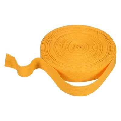 Cotton Twill Tape Ribbon 1 Inch 23 Yard Herringbone Webbing Tape, Gold Tone