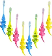 Beavorty Cartoon Animal Soft Mini Toothbrush Set for Kids 8pcs Toothbrush Tooth Care Random Color
