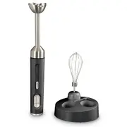 Geek Chef Rechargeable Cordless Electric Stick Hand Blender & Whisk Mixer (Black)