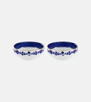 [La DoubleJ] La DoubleJ Wildbird Blue set of 2 porcelain snack bowls