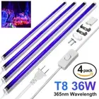 4X 365nm 36W/18W UV Light Bar Tube Blacklight Ultraviolet Lamp DJ Party US Plug