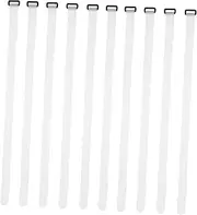 10pcs Goal Straps Cable Strap Cable Management Strap Soccer Net Fastener Cable Fixing Strip Soccer Goal Net Fastener Back Fastening Strap Sewing Strip Polyester White