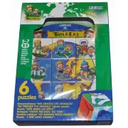 Tina & Leo 6 CUBE Block PUZZLES My Friends ANIMALS EDUCATIONAL MULTILINGUAL Toy