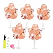 Rose Gold Balloon Stand Centerpiece Table Decorations for Birthday Wedding