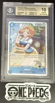 BGS 10 One Piece P-053 P Nami Flag Foil - English - PRB01 The Best - Graded TCG