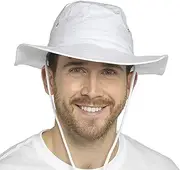 [Thingimijigs] Men's Cotton Wide Brimmed Safari Bush Hat Sun Hat