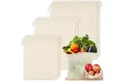 Set of 10 ECOCLAND Reusable Mesh Produce Bags Fruit Grocery Storage Washable Eco Bag
