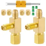 Quick Coupler Access Tee 1/4'' Valves Core Quick Coupler Tee Adapter with Swi...