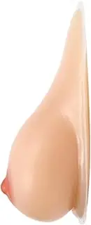 YOPADO 1 Pair Self Adhesive Fake Breast Denture Silicone Breast Enlargement Sagging Drop-Shaped Prosthetic for Mastectomy/Crossdresser/Transgender Dresser (1000g/Pair, Nude)