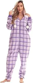 [Just Love] Buffalo Plaid Adult Onesie/Sherpa Lined Hoody/One Piece Pajamas