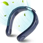LIFEBEA Portable Neck Fan, Hands Free Bladeless Fan, 4000 mAh Battery Operated Wearable Personal Fan, Leafless, Rechargeable, Headphone Design, USB Po
