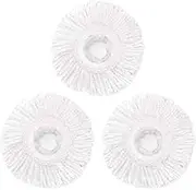 DUUKOA 3 PC Spin Mop Replacement Head Round Shape Standard Size Microfiber Mop Head Refills for Standard Size Spin Mop Systems