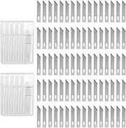 uxcell 100pcs Exacto Knife Blades #1 Hobby Knife Replacement Blades Spare Precision Exacto Blades Hobby Knife Blade Refills for DIY, Art, Cutting, Carving, Scrapbooking, Stencil