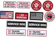 [COHEALI] 12Pcs Themed Embroidery Patches for Clothing Bags and Accessories Durable Hook and Loop Fastener Lightweight and Decorative for Fans and Service Dogs