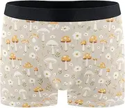 [FRODOTGV] Cute Mushrooms Mens Boxer Briefs Shorts Athletic Underwear for Men Underware Boxer Para Hombre
