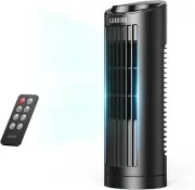 Tower Fan for Bedroom (2025 New), Quiet Safe Bladeless with Remote, Portable Des