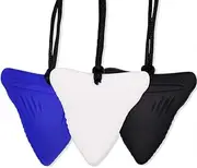 Chew Necklace for Sensory Kids & Adults - 3 Pack Silicone Chewy Necklaces for Autism, ADHD, Anxiety - Safe, Stylish, and Durable